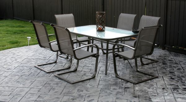 Backyard Concrete Stamping in San Marcos