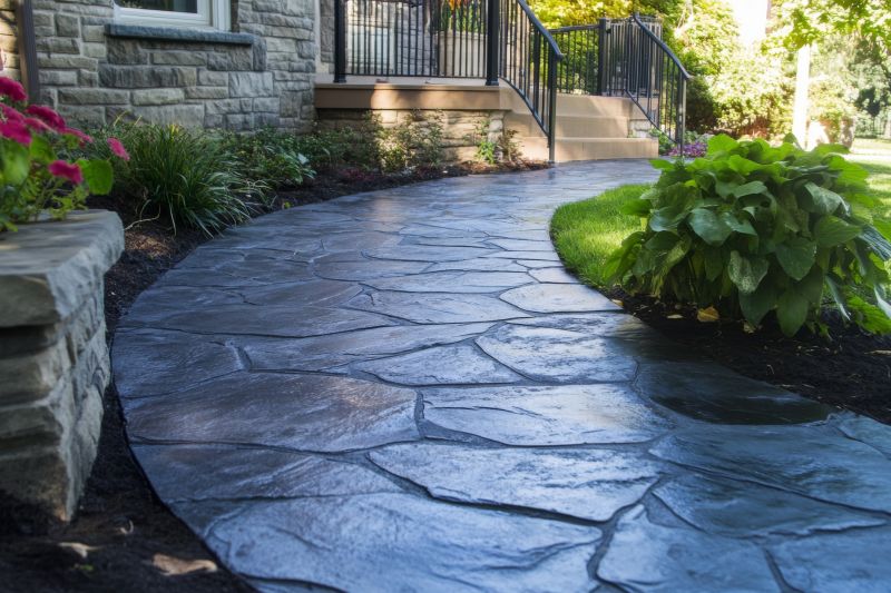 Decorative Stamped Concrete Pathway
